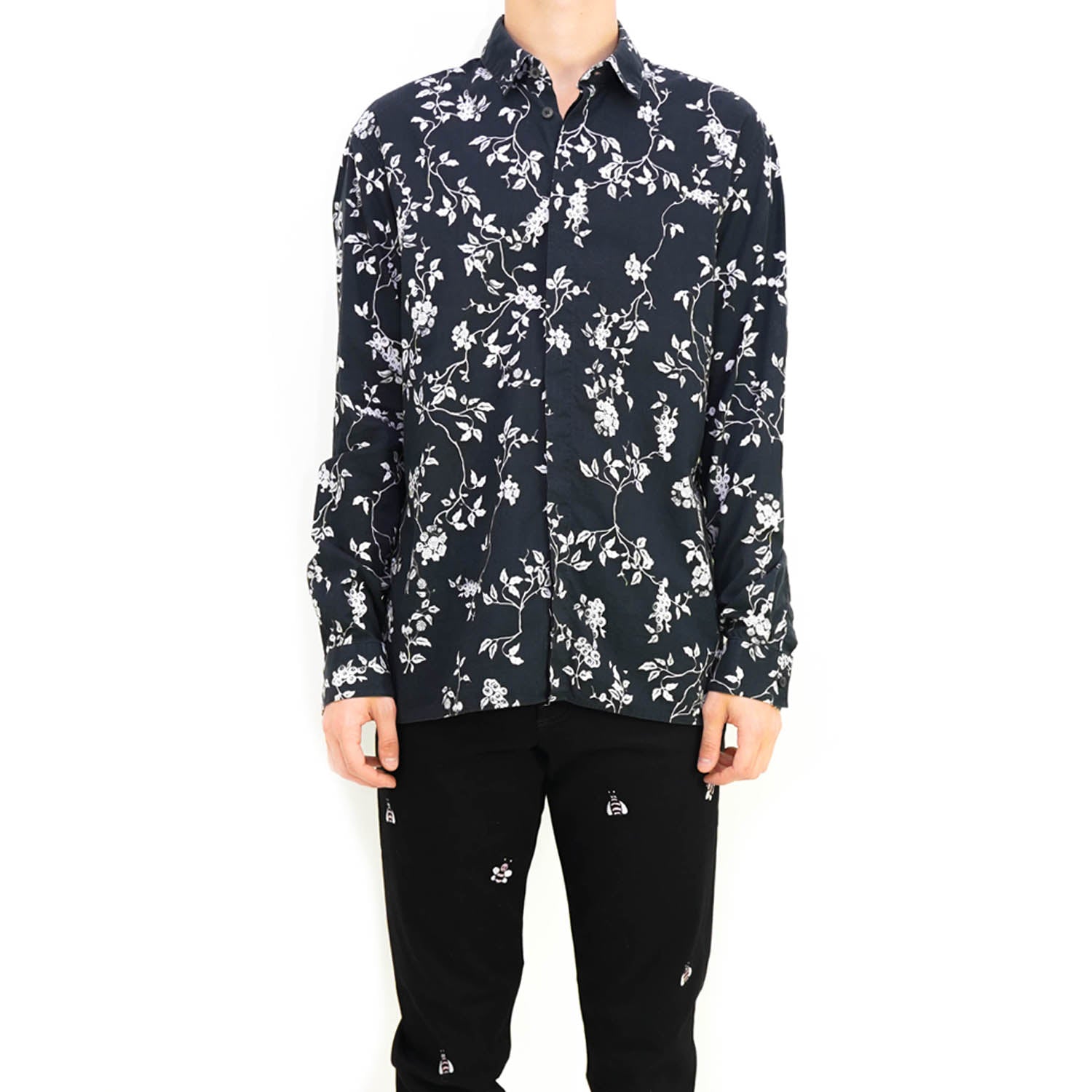 SS15 Black Floral Shirt