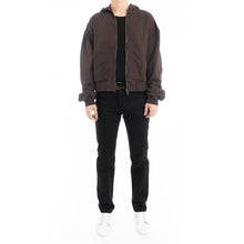 Load image into Gallery viewer, SS21 Brown Perth Cropped Zip-Hoodie