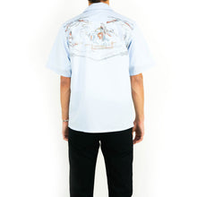 Load image into Gallery viewer, SS19 Light Blue Indian Print Cotton Shirt
