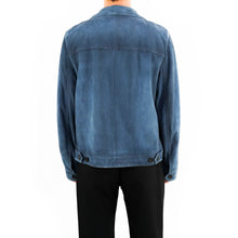 Load image into Gallery viewer, SS19 Blue Suede Jacket