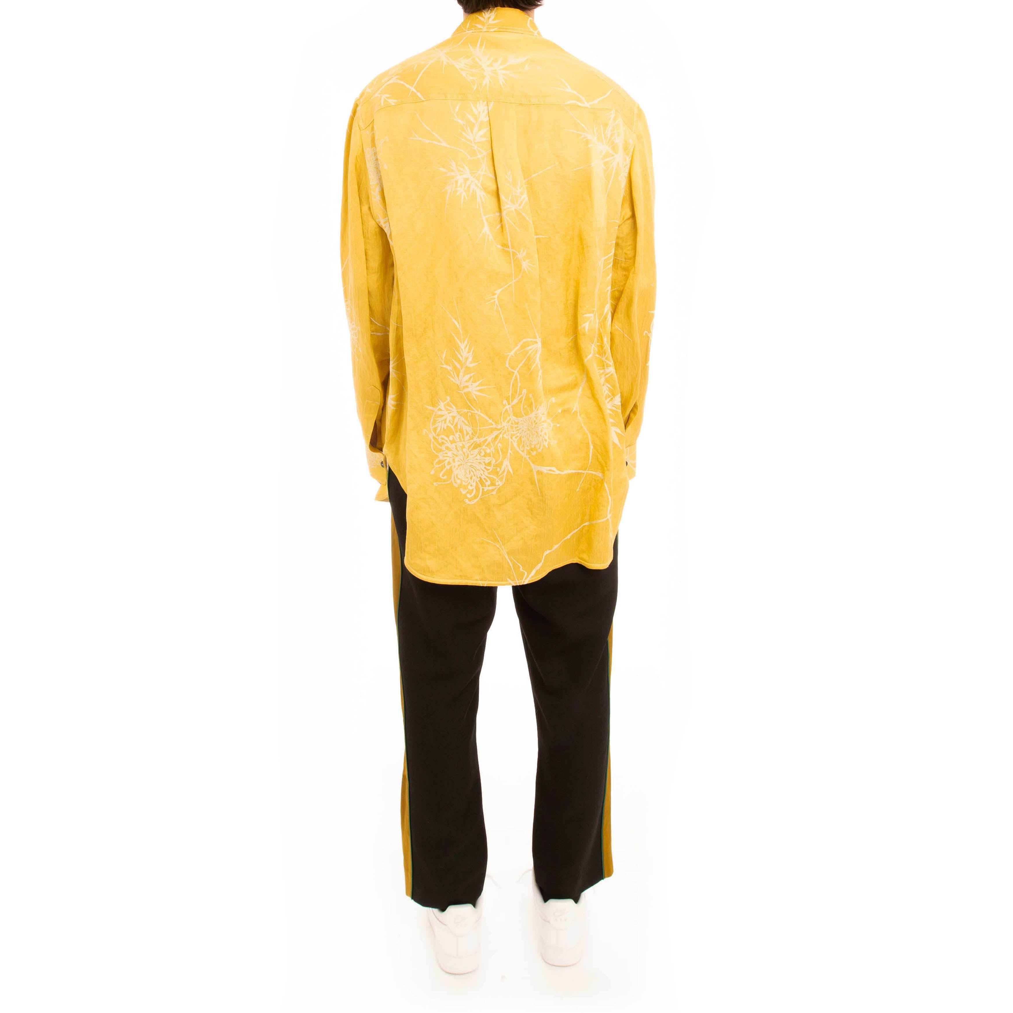 FW18 Yellow Floral Silk/Linen Shirt