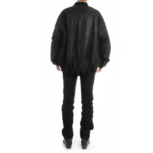 FW18 Oversized Sample Leather Bomber Jacket
