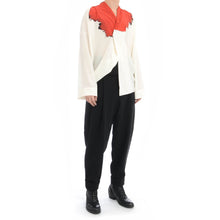 Load image into Gallery viewer, SS17 Blood Red Silk Kimono Shirt