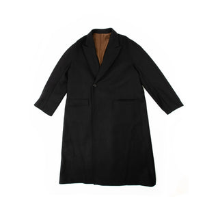 FW19 Ankle Length Lord Black Wool Coat