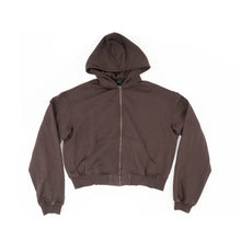 Load image into Gallery viewer, SS21 Brown Perth Cropped Zip-Hoodie