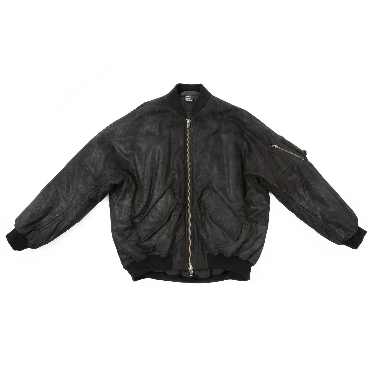 FW18 Oversized Sample Leather Bomber Jacket
