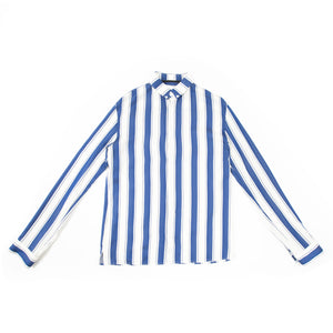 SS17 Opium Striped Long-sleeve Silk Shirt