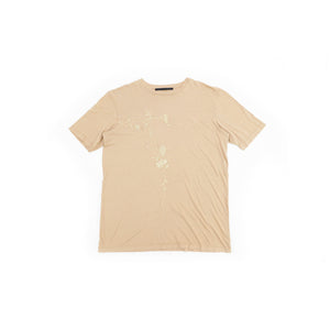 FW18 Beige Floral Embroidery T-Shirt