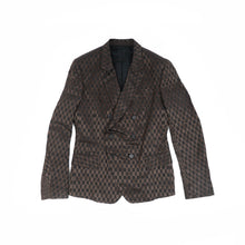 Load image into Gallery viewer, SS21 Brown Double Breasted Caraganus Jacquard Blazer