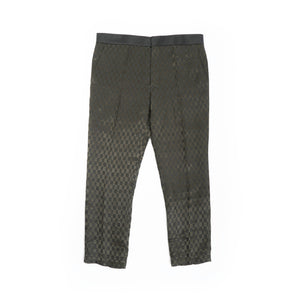 SS21 Green Checked Caraganus Jacquard Trousers
