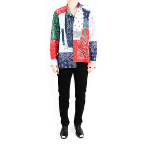 Asymetrical Bandana Patchwork Shirt