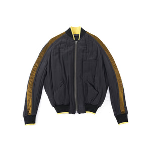 Gold Stripe Bomber Jacket