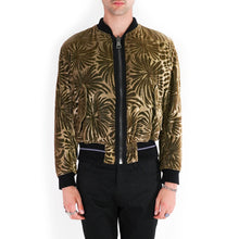Load image into Gallery viewer, Golden Palm Velvet Bomber