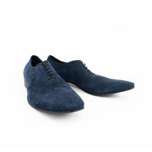 Load image into Gallery viewer, SS16 Navy Suede Loafers