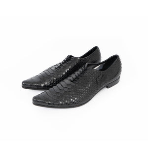 FW14 Black Pointed Python Oxfords