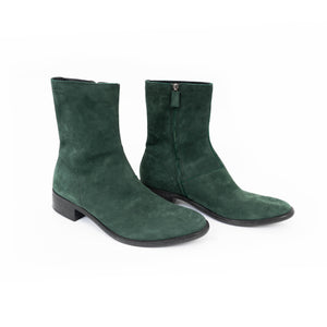 SS19 Green Suede Boots Samples