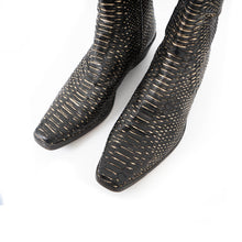 Load image into Gallery viewer, FW16 Runway Python Skin Boots