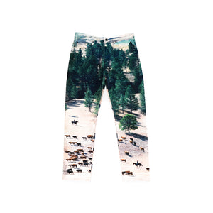 Landscape Printed Denim Jeans
