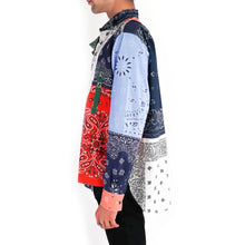 Load image into Gallery viewer, Asymetrical Bandana Patchwork Shirt