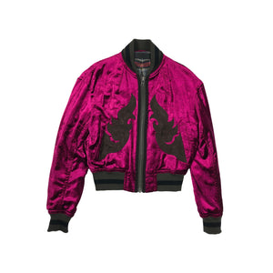 Purple Runway Velvet Bomber