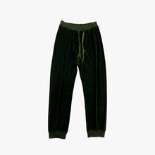 Load image into Gallery viewer, Dark Green Velvet Sweatpants