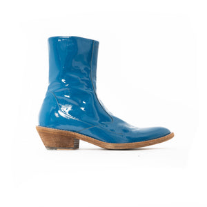 FW19 Blue Patent Leather Western Boots